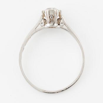 Ring, 18K white gold with a brilliant-cut diamond 0.65 ct.