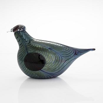 Oiva Toikka, a 'Pheasant' glass bird, second quality, signed O. T. II.