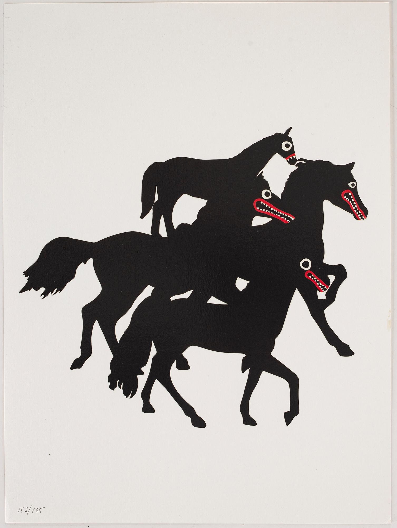 Makode Linde, lithograph, signed and numbered 153/165.