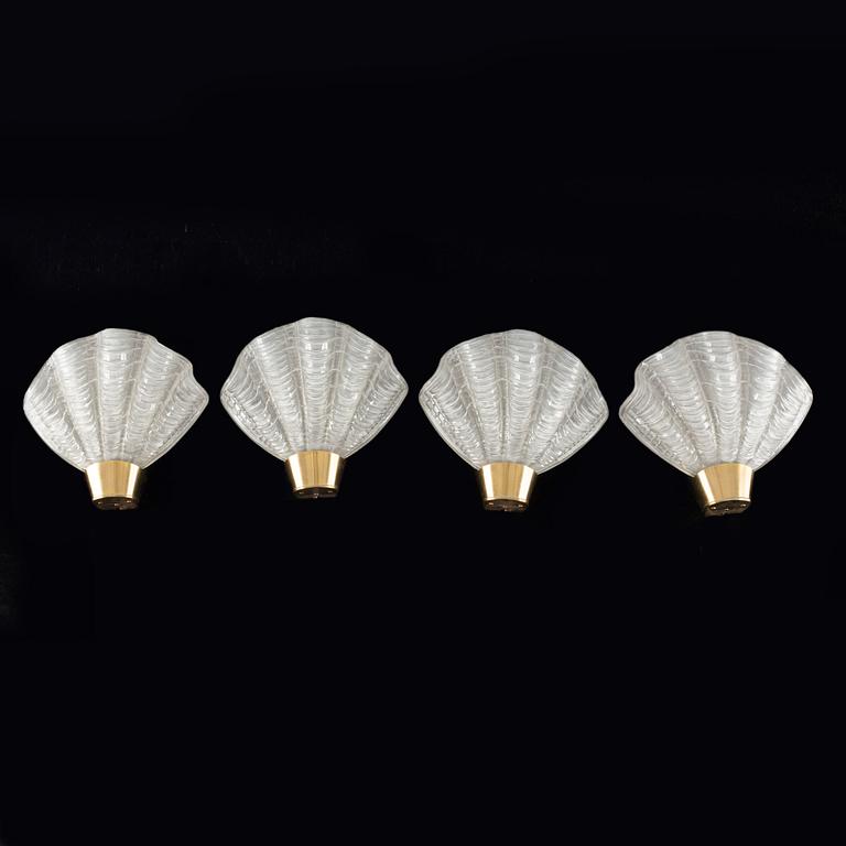 A set of four mid 20th century wall lights by ASEA Belysning.