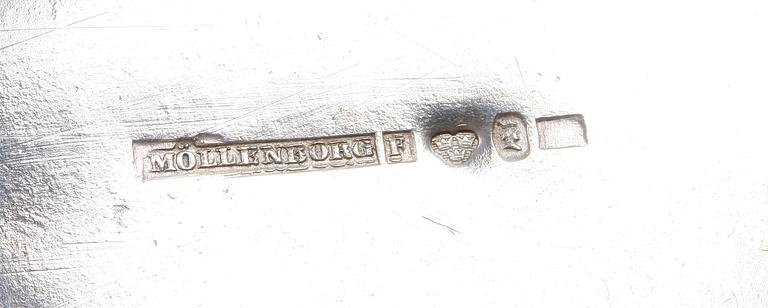 KAFFEKANNA, silver, nyrokoko, Möllenborg Féron, Stockholm 1800-talets senare del, 825 g.