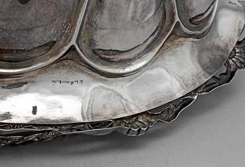 PARTI SILVER, 4 delar, silver, bl a CG Hallberg, Stockholm. 1900-tal. Tot ca 750 g.