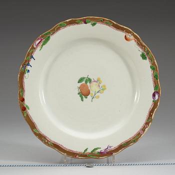 A set of four famille rose dinner plates, Qing dynasty, Qianlong (1736-95).