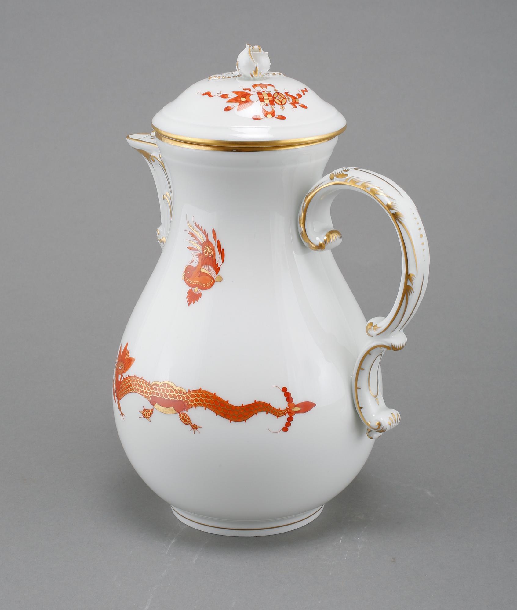 KANNA MED LOCK, porslin, Meissen, 1900-tal.