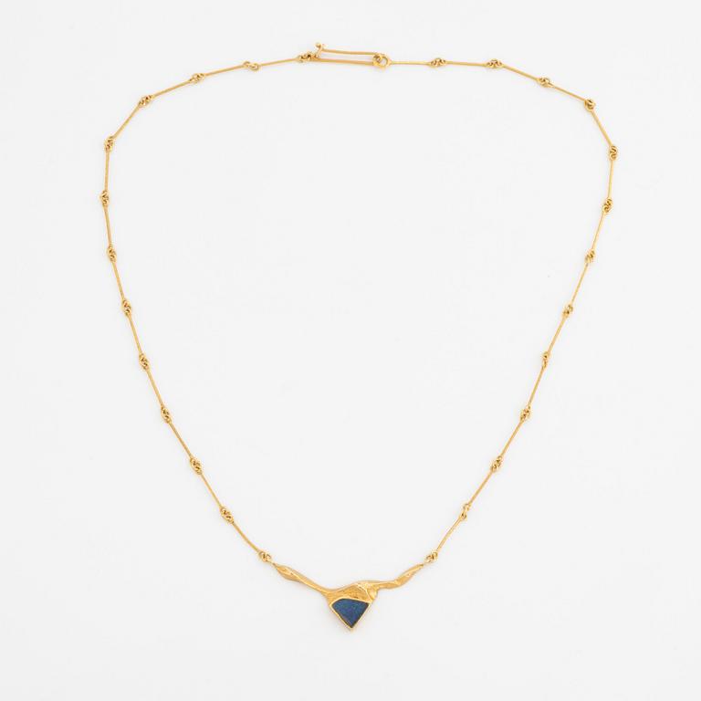 Björn Weckström, An 18K gold Lapponia necklace "Kalypso" with an opal triplette.