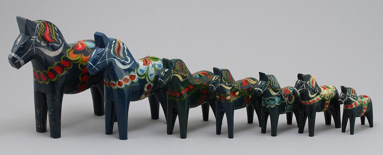 DALAHÄSTAR, 7 st, 1900-talets andra hälft.