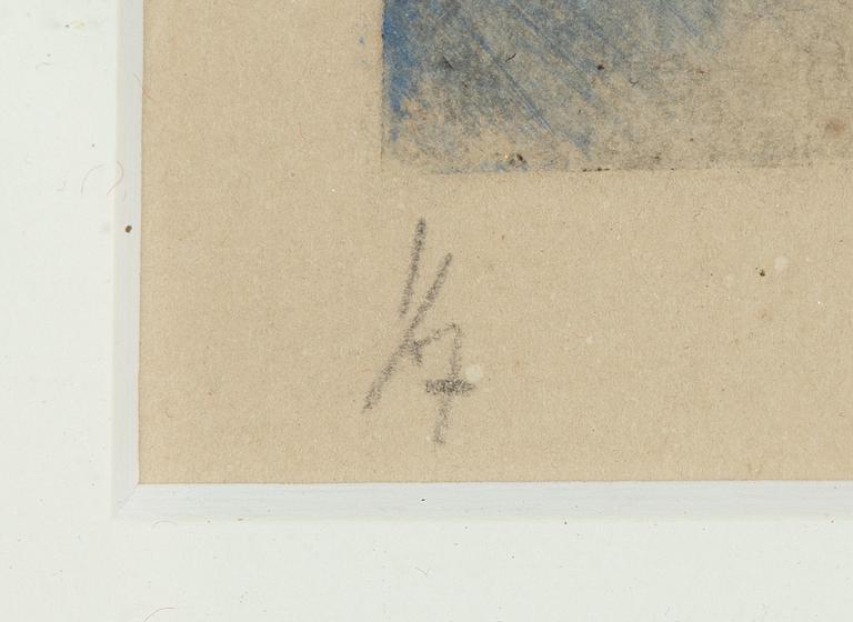 John Jon-And, etsning, kolorerad, 1916, signerad 1/7.