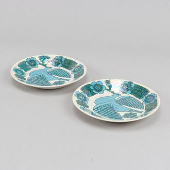 Two porcelain plates by Birger Kaipiainen for Arabia, Finland.