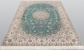 A Nain rug, part silk, so-called 6 LAA, approx. 239 x 160 cm.