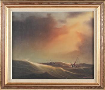 KARL GUSTAV HOLMBERG, olja på pannå, signerad och daterad -64.