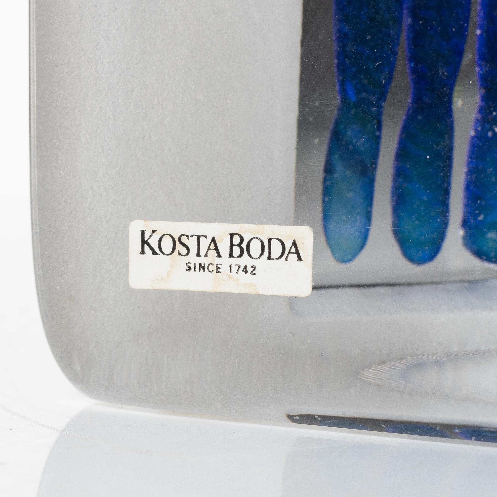 Bertil Vallien, a glass sculpture, 'Reflection' from the series 'Viewpoints', Kosta Boda.