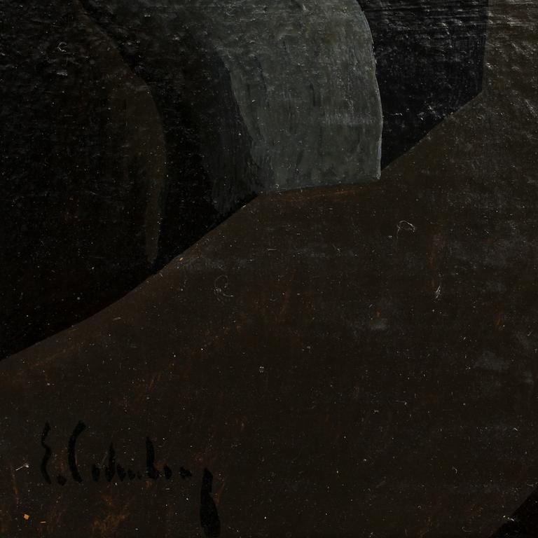 ERIC CEDERBERG, tempera på pannå, sign.