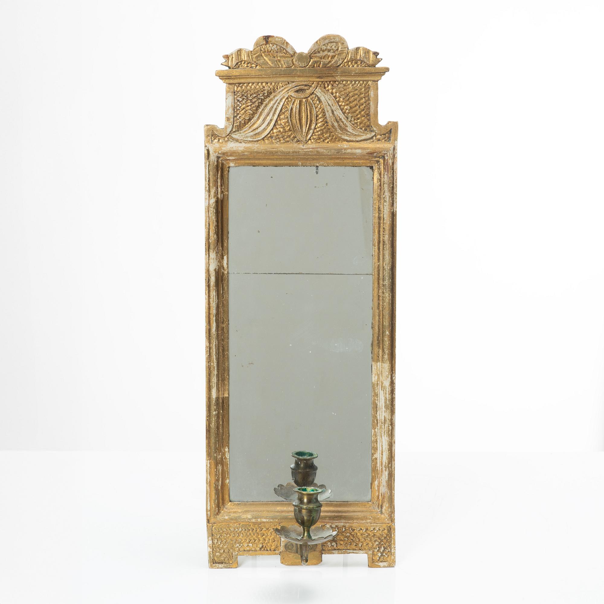 Mirror wall lamp, Gustavian, late 18th century.
