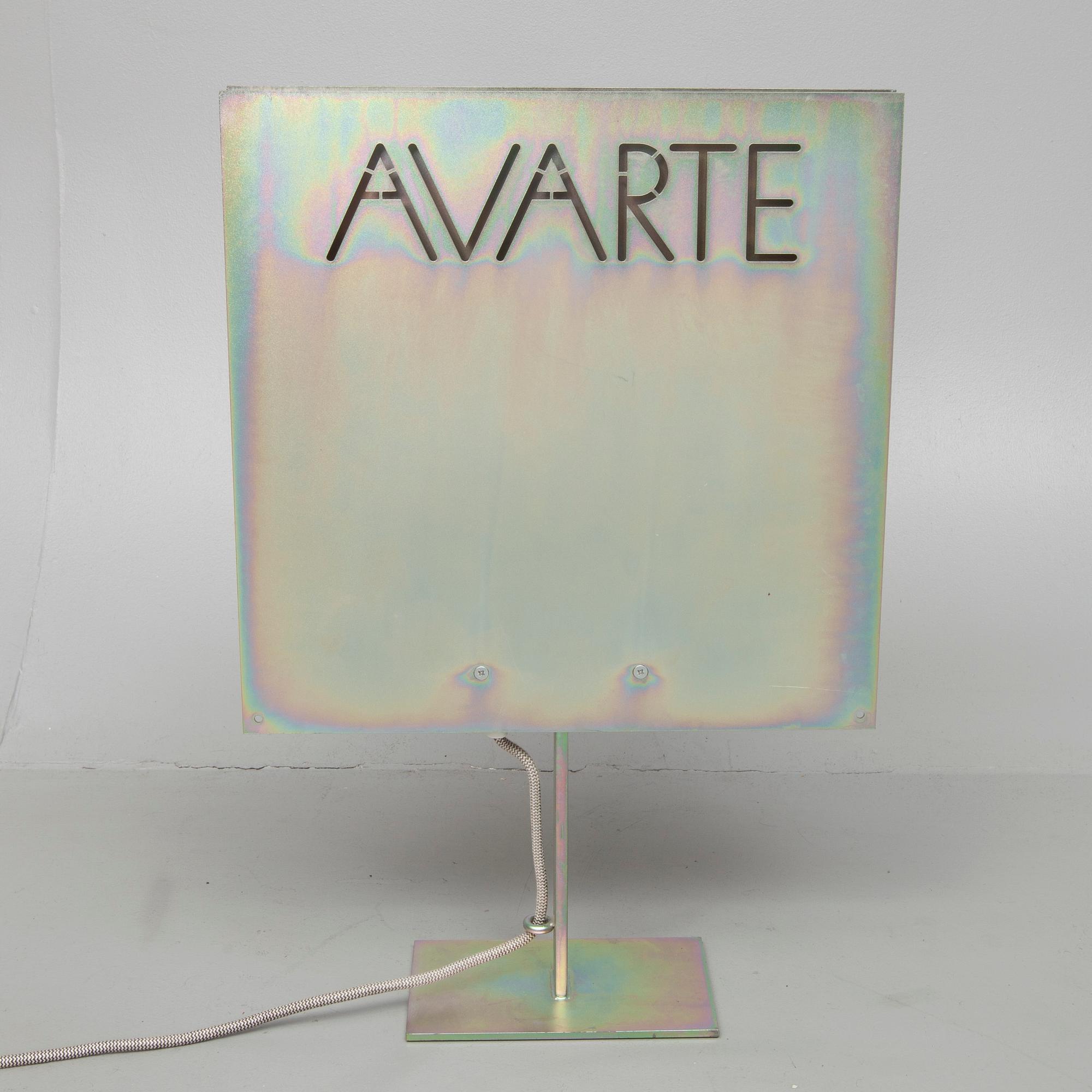 BORDSLAMPA, Avarte, stål, 1900-talets slut.