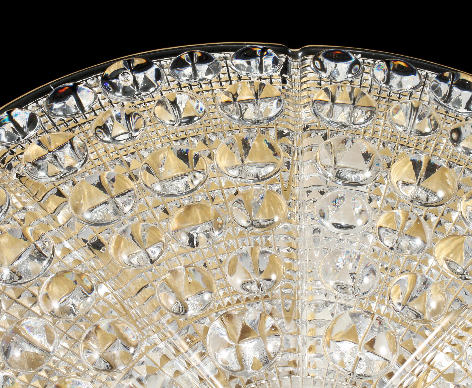 TAKLAMPA, plafond, Carl Fagerlund, Orrefors, 1900-talets andra hälft. Höjd 10 cm.