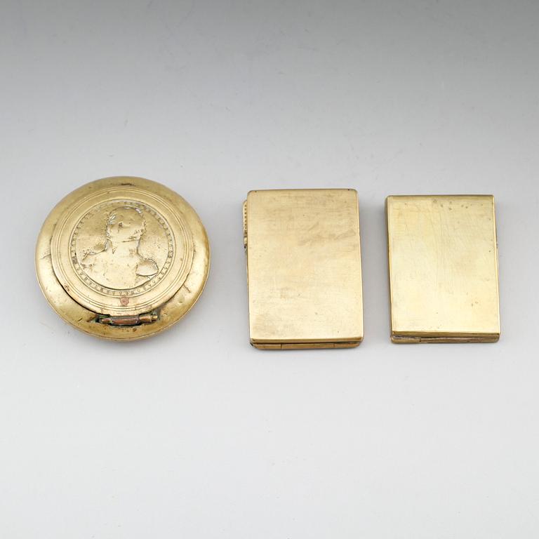 DOSOR, 3 st, mässing, 1800-tal.
