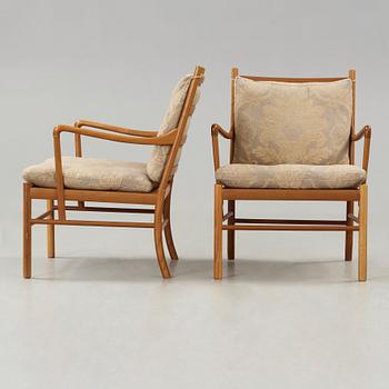 Ole Wanscher, a pair of mahogany 'Colonial Chairs', Poul Jeppesen, Denmark 1960's-70's.