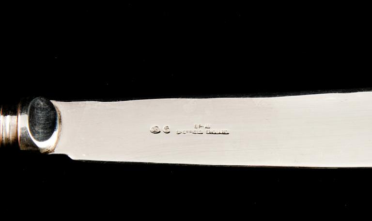 BESTICK, 22 st, nysilver och pärlemor, England, 1900-talets början.