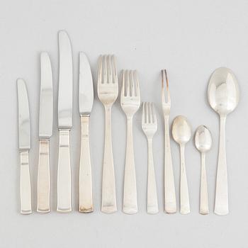 Jacob Ängman, a 169-piece silver cutlery, model 'Rosenholm', GAB, including Stockholm 1959.