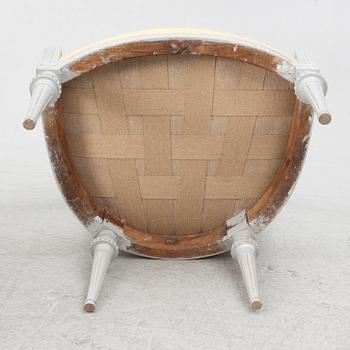 Karmstolar, ett par, av Lars Söderholm  (mästare i Stockholm 1789-94), Gustavianska.