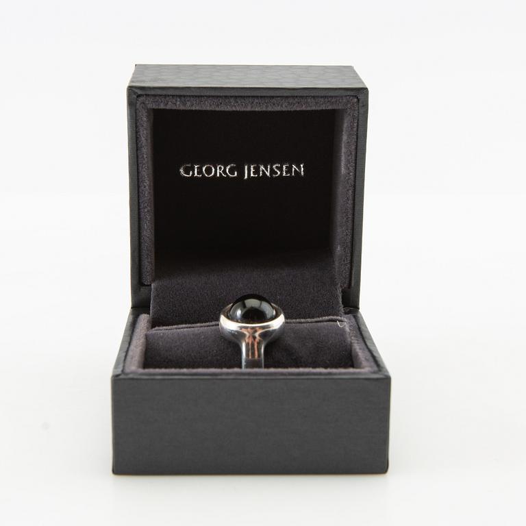 Georg Jensen, Regitze Overgaard, ring, silver and black stone.
