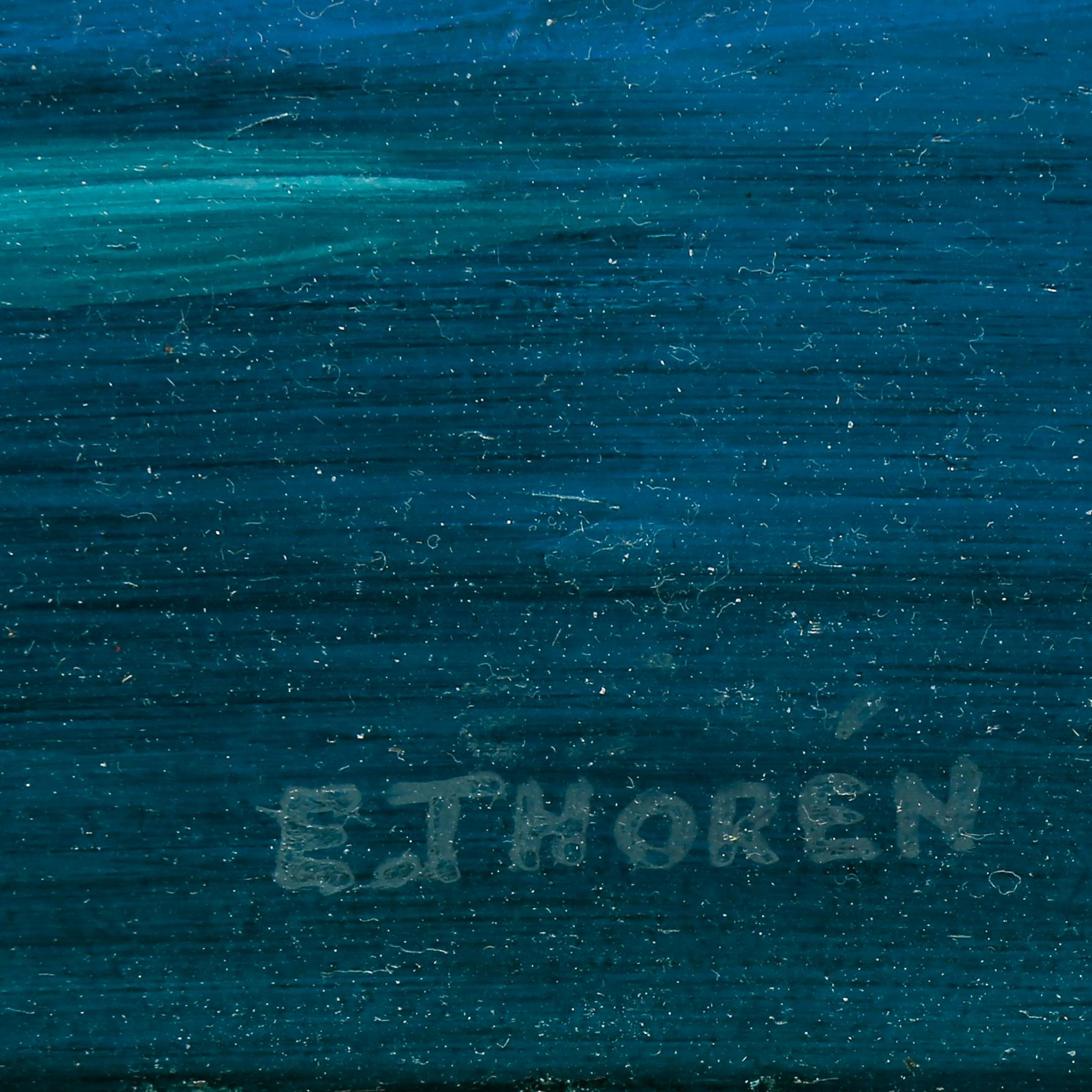 ESAIAS THORÉN, olja på pannå, signerad.