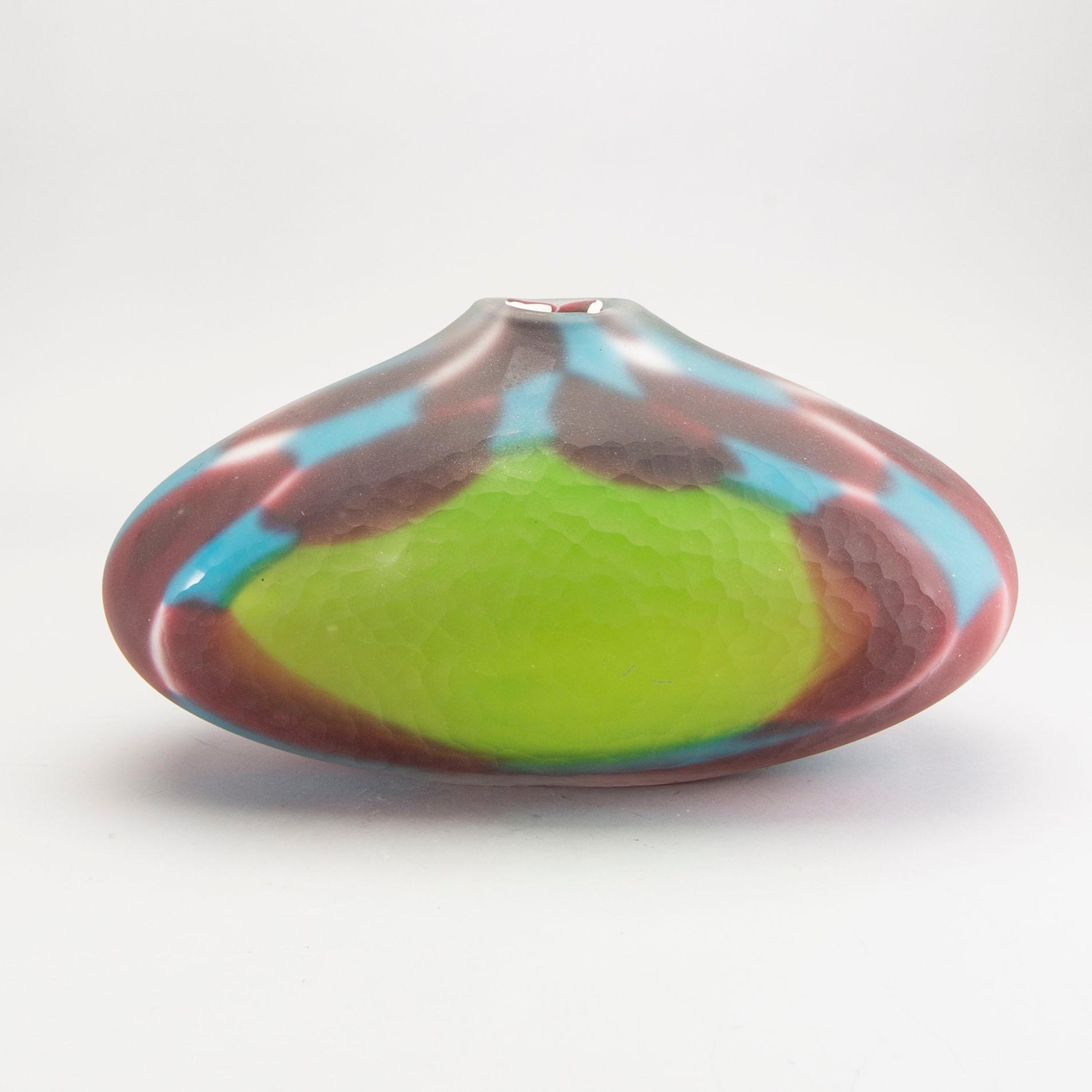 Salvadore & Ferro, , a signed glass vase Österlen's glasshytta and Åhus glashytta 2016.