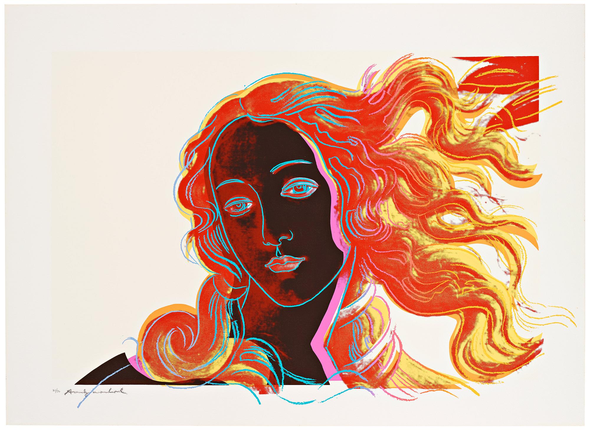 Andy Warhol, "Venus", from: "Details of renaissance paintings (Sandro Botticelli, Birth of Venus, 1482)".