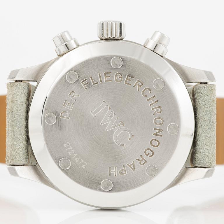 IWC, Schaffhausen, Pilot's chronograph, Mecaquartz, wristwatch, chronograph, 36 mm.
