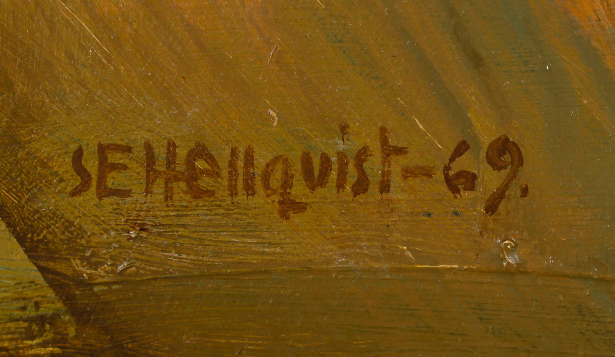 SVEN-ERIK HELLQVIST, olja på pannå, sign och dat -69.