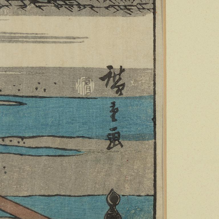 Ando Utagawa Hiroshige, färgträsnitt, Japan, 1800-talets mitt.