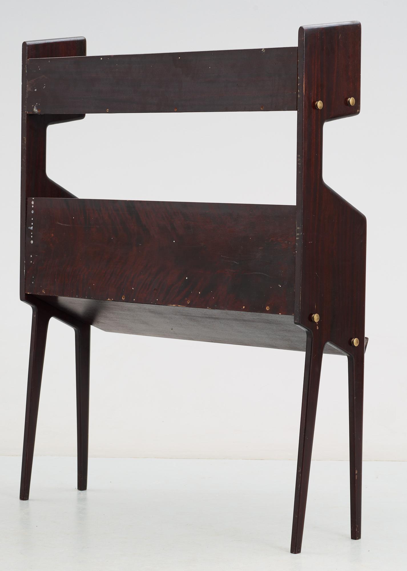 An Italian dark stained wood book case, possibly by Ico Parisi, 1950's.