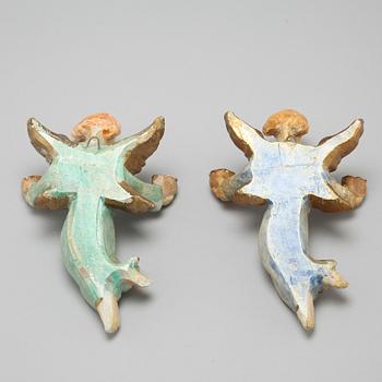 A pair of plaster wall candlesticks by Erling Valldeby, signed Eve and dated -45/-47.