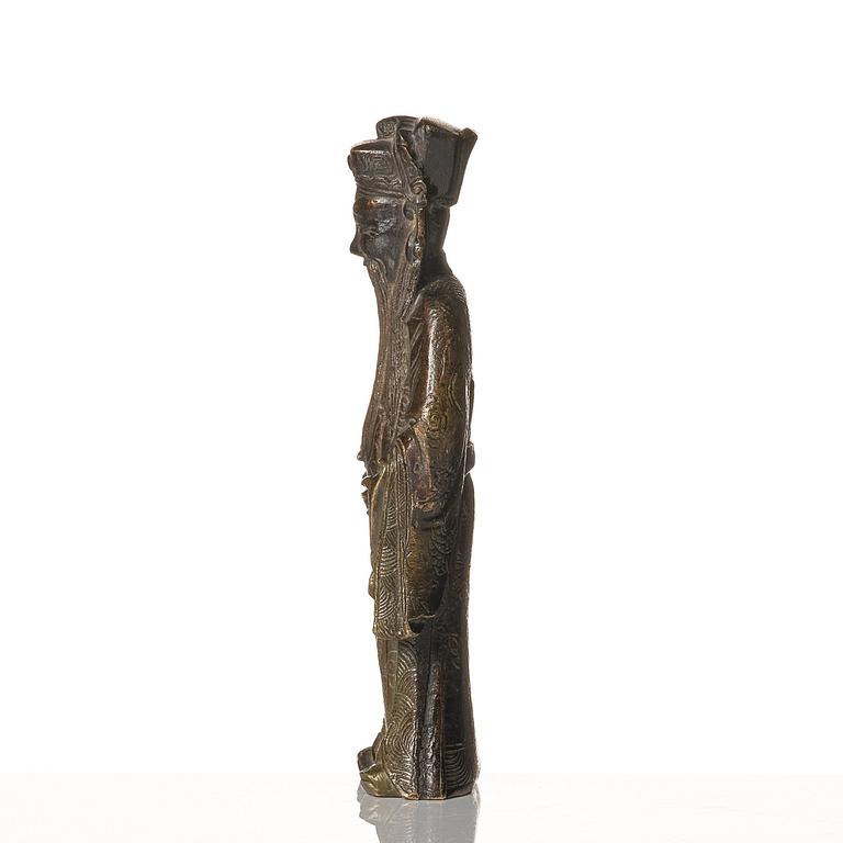 Skulptur, brons. Qingdynastin, 17/1800-tal.