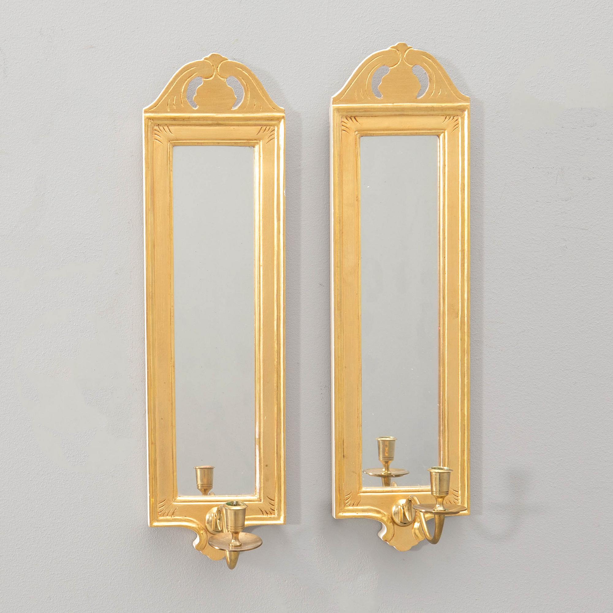 Spegellampetter, ett par, "Regnaholm", IKEA:s 1700-talsserie.