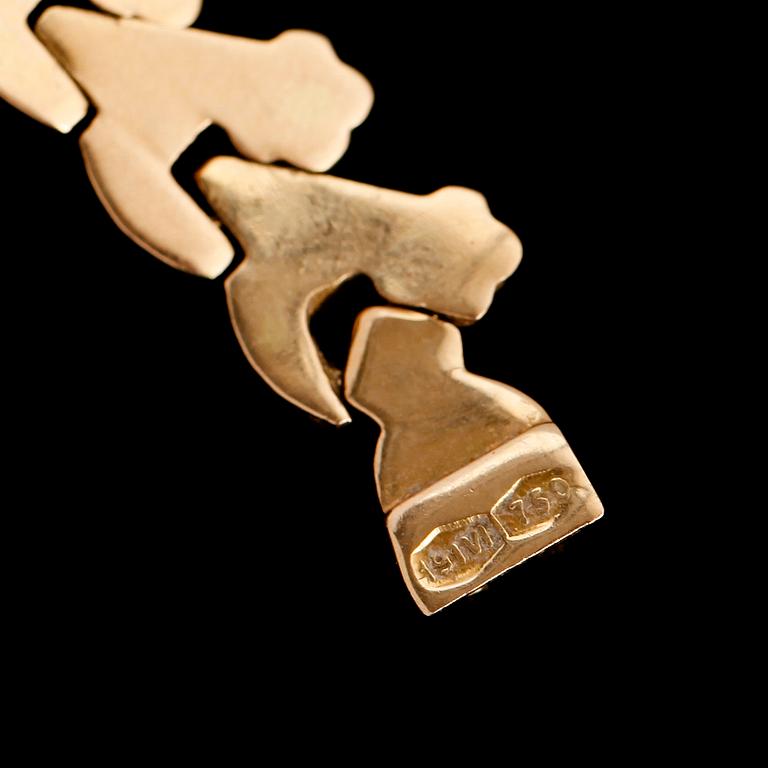 COLLIER, 18 k guld. Vikt 26 g.