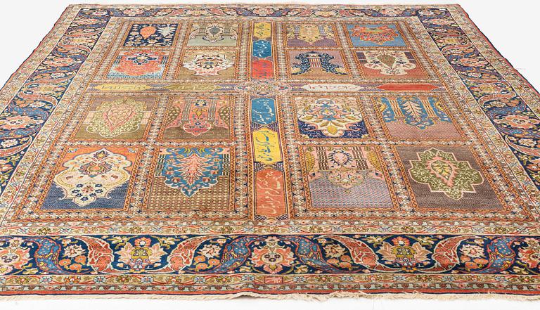 A carpet, semi-antique, Tabriz, signed Seylabi, ca 355 x 278 cm.