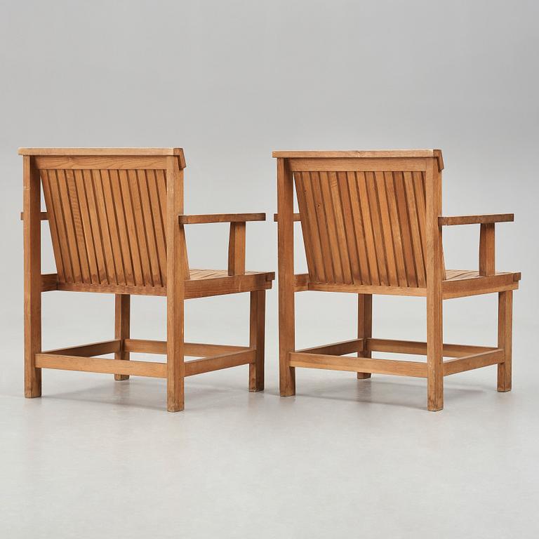 John Kandell, a pair of easy chairs, protypes probably made by cabinetmaker David Sjölinder 1950's.