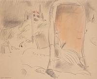 Isaac Grünewald, Woman reading in a beach hut.