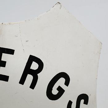 A metallic board for a soldiers home, 20th century.