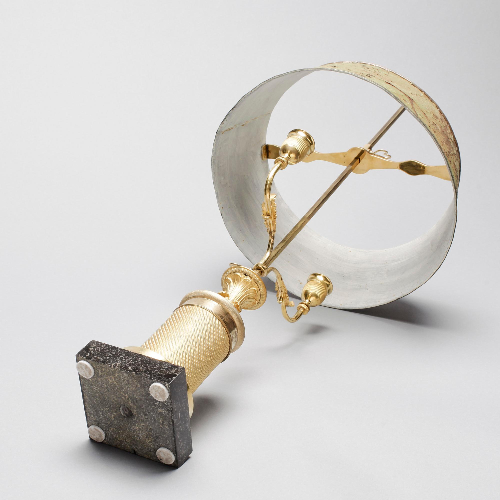 BOUILOTTELAMPA, mässing, empirestil, 1800/1900.