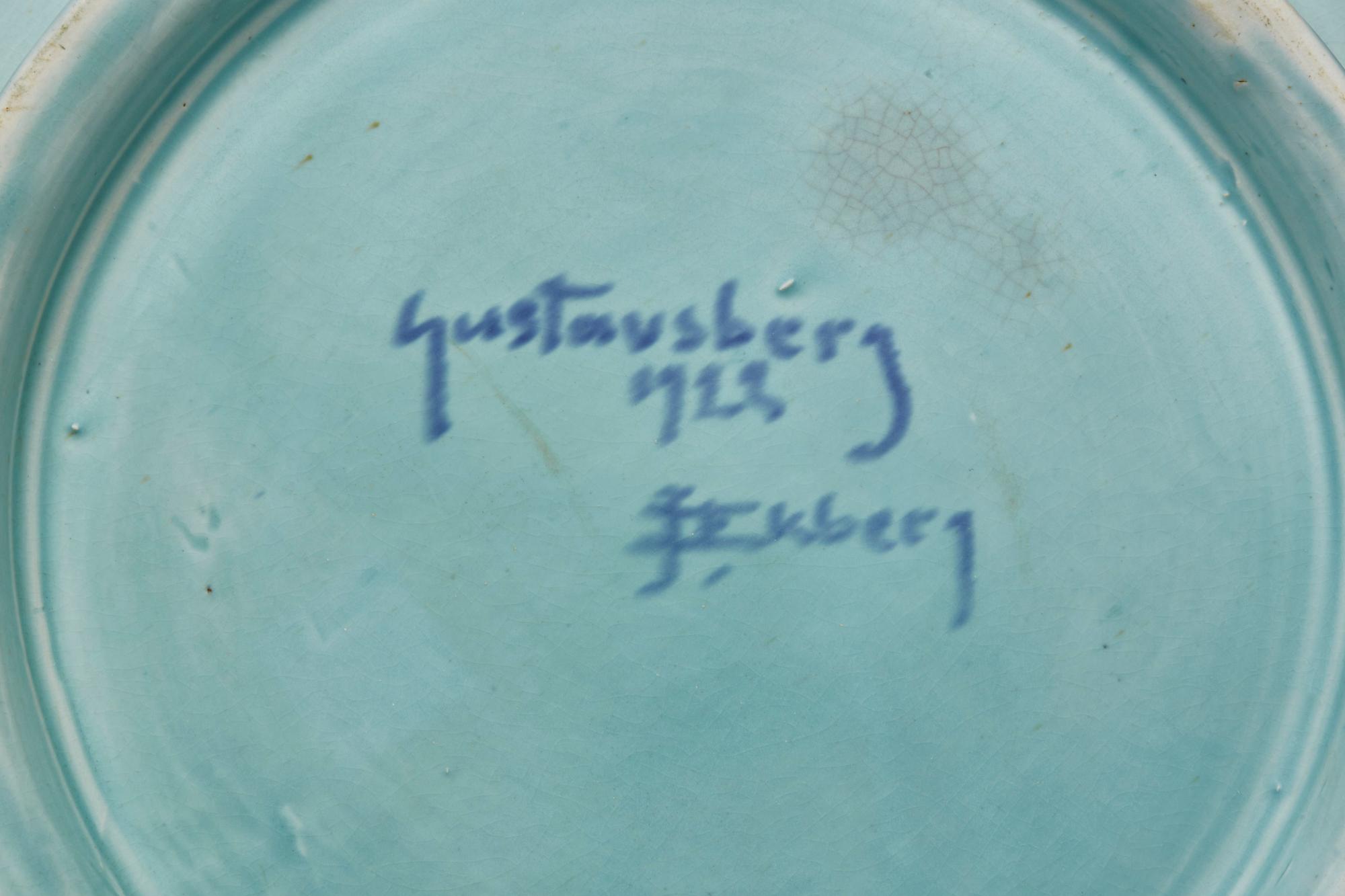 FAT, 2 st, flintgods, "Sgrafitto", Josef Ekberg, Gustavsberg.