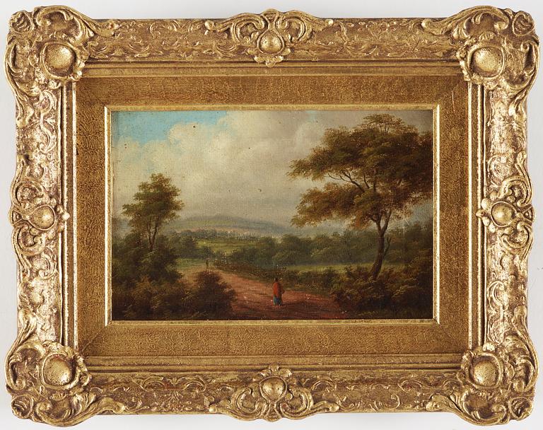 Unknown artist, oil on canvas, signed H Baldwin.