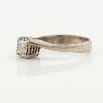 Ring, 18K white gold set with a brilliant-cut diamond approximately 0.25 ct.