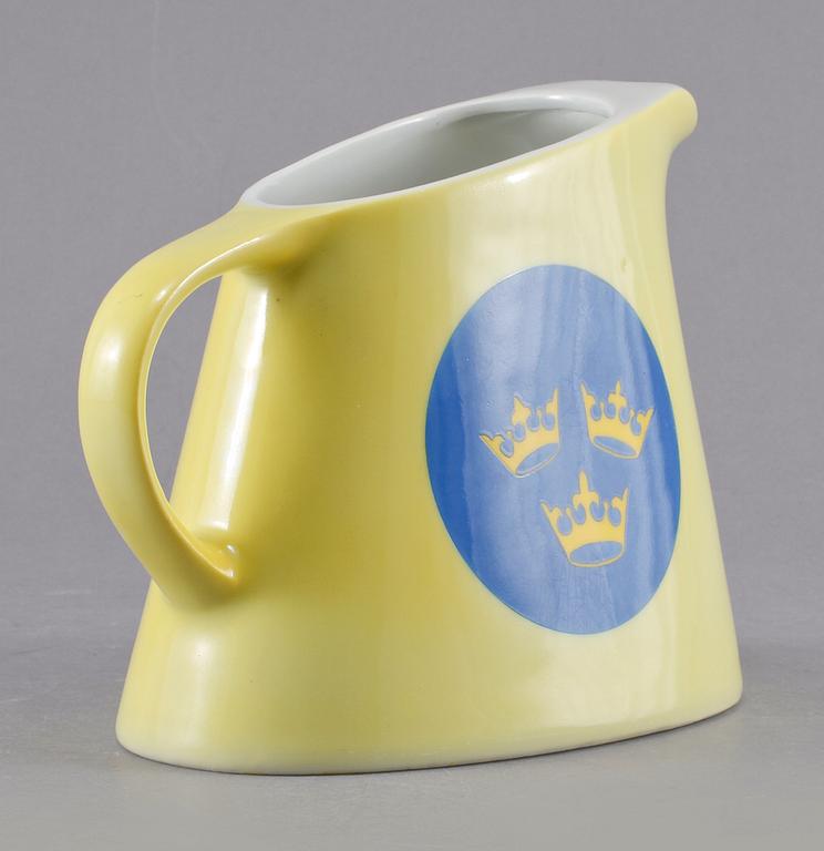 ISVATTENKANNA, porslin, "Svenska Amerika Linien", 1900-talets mitt.