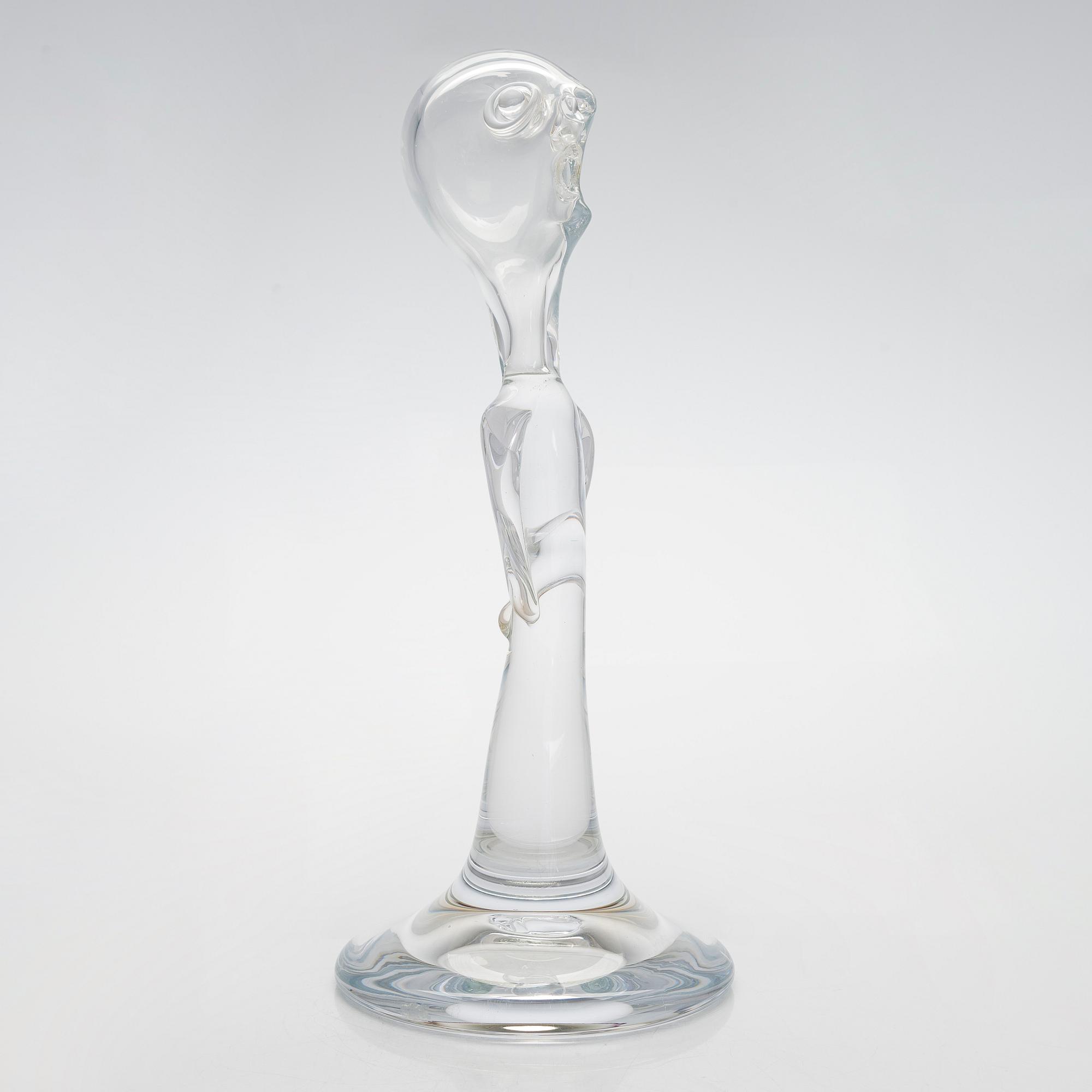 Johannes Rantasalo, a glass sculpture, signed 2008.