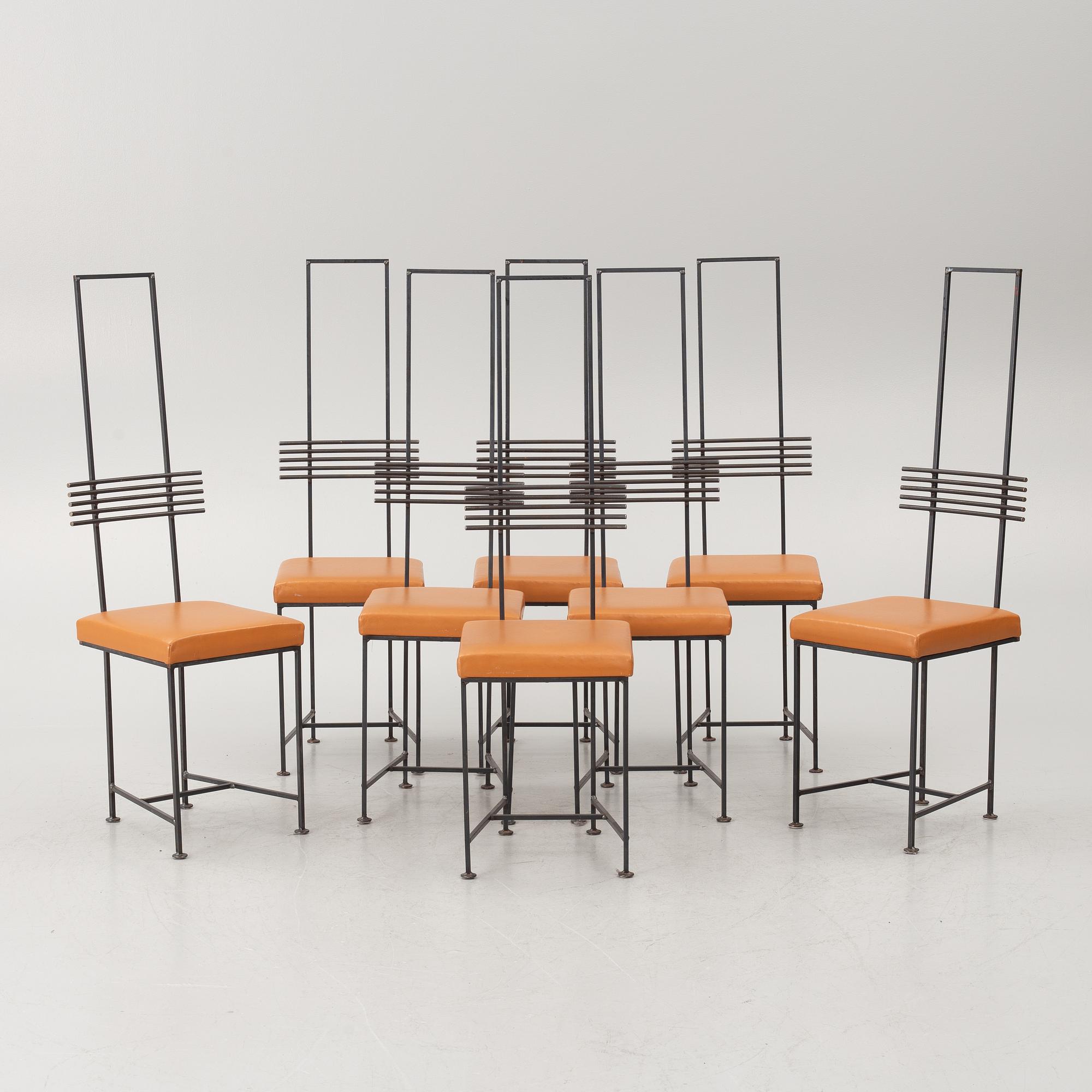 Göran Olsson, chairs, 8, Olsson & Dåm, late 20th century.