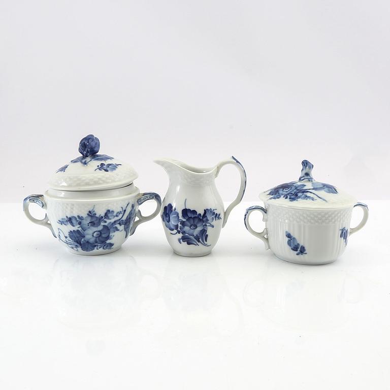 Service set, approximately 57 pieces, "Blå Blomst" Royal Copenhagen, Denmark, porcelain.