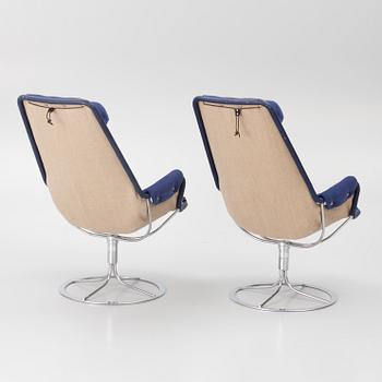 Bruno Mathsson, Armchairs, a pair, Jetson, Dux, second half of the 20th century.
