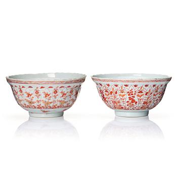1216. A matched set of bowls, Qing dynasty, early 18th Century.